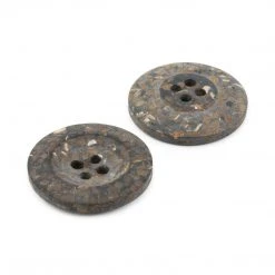 Dritz Recycled Coconut Round Button, Brown, 2 Pc