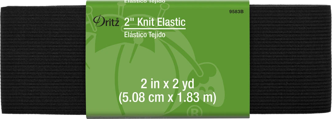 Dritz 2" Knit Elastic, Black 3 Dritz 2" Knit Elastic, Black