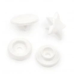 Dritz Plastic Color Star Snaps, 12 Sets, White 10 Dritz Plastic Color Star Snaps, 12 Sets, White