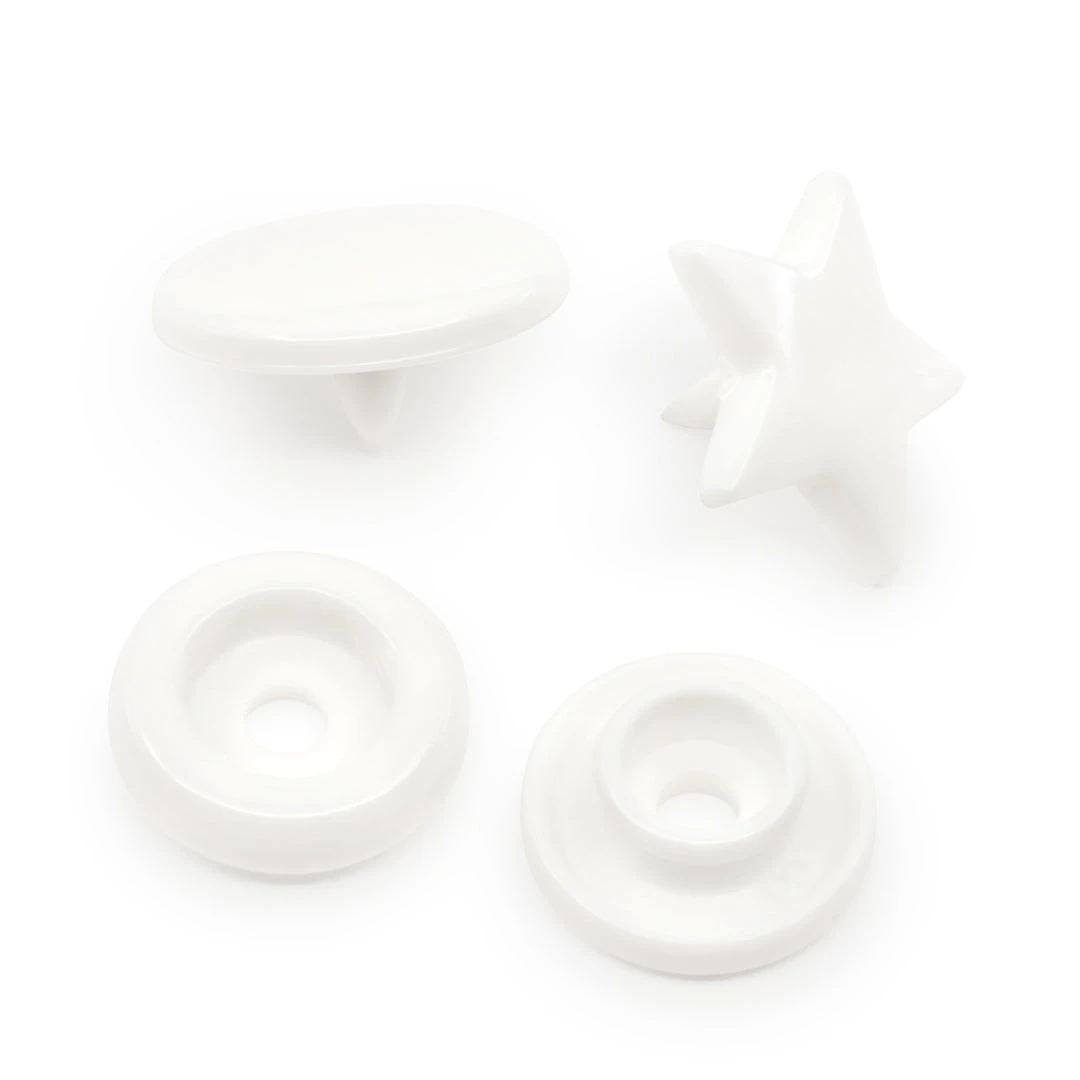 Dritz Plastic Color Star Snaps, 12 Sets, White 5 Dritz Plastic Color Star Snaps, 12 Sets, White