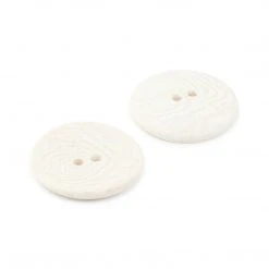 Dritz Buttons & Cover Buttons Recycled Corozo Round Button, 23mm, Light Gray, 2 Pc