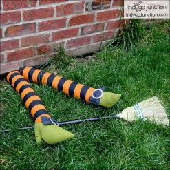 Indygo Junction Legs Celebrate Stuffed Witch & Elf Decor Pattern