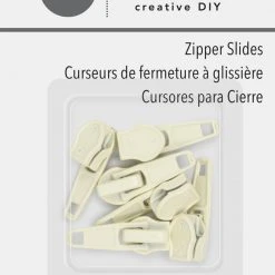 Dritz Zipper Slides, Cream, 6 Pc