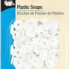 Dritz Plastic Color Star Snaps, 12 Sets, White