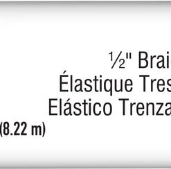 Dritz Elastics 1/2" Gray Braided Elastic, 9 Yd