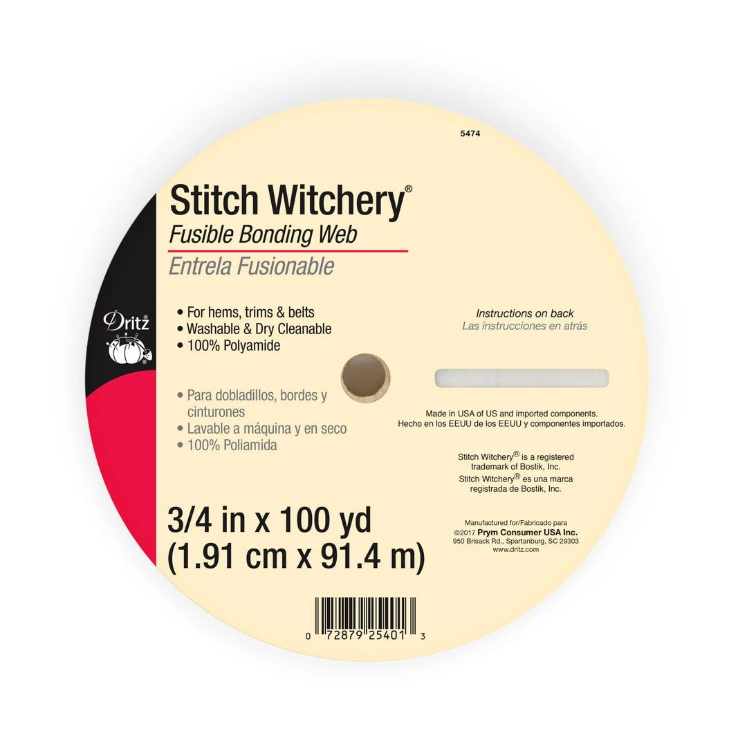 Dritz Adhesives & Tape Stitch Witchery Fusible Bonding Web, Regular Weight, White 13 Dritz Adhesives & Tape Stitch Witchery Fusible Bonding Web, Regular Weight, White