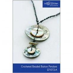 Indygo Junction Crocheted Beaded Button Necklace Pattern, PDF Download Purses & Accessories