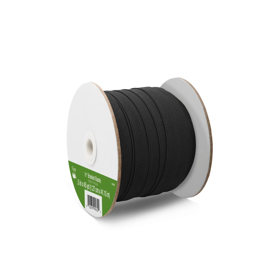 Dritz 1/2" Braided Elastic, Black 6 Dritz 1/2" Braided Elastic, Black