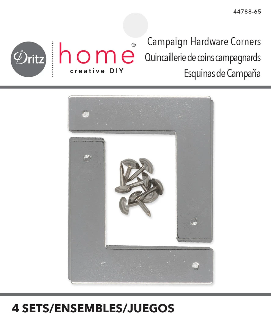Dritz Smooth Campaign Hardware Corners, Small, 4 Pc 3 Dritz Smooth Campaign Hardware Corners, Small, 4 Pc