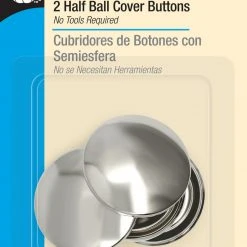 Dritz Half Ball Cover Buttons, Nickel Buttons & Cover Buttons