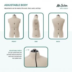 Dritz Dress Forms Mr. Tailor Adjustable Male Form