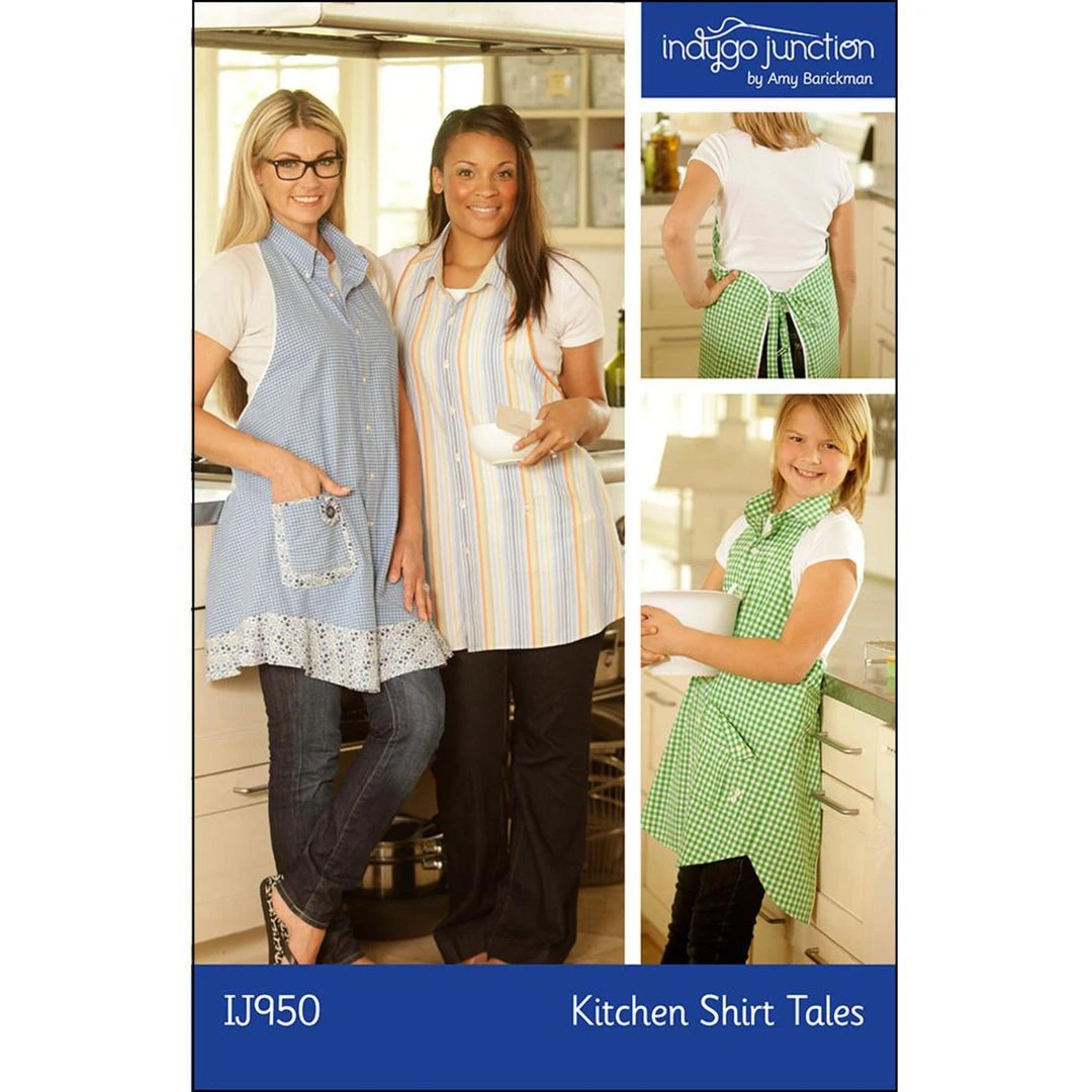 Indygo Junction Kitchen Shirt Tales Recycled Apron Pattern 3 Indygo Junction Kitchen Shirt Tales Recycled Apron Pattern