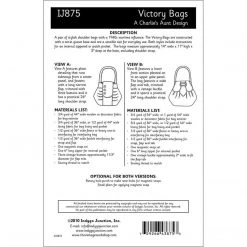 Indygo Junction Victory Bag Pattern, PDF Download