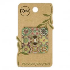 Dritz Sustainable Coconut Square Button, 35mm, Multicolor Print Buttons & Cover Buttons