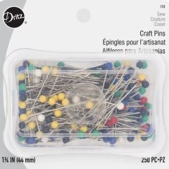 Dritz Pins & Accessories 1-3/4" Craft Pins, Assorted, 250 Pc