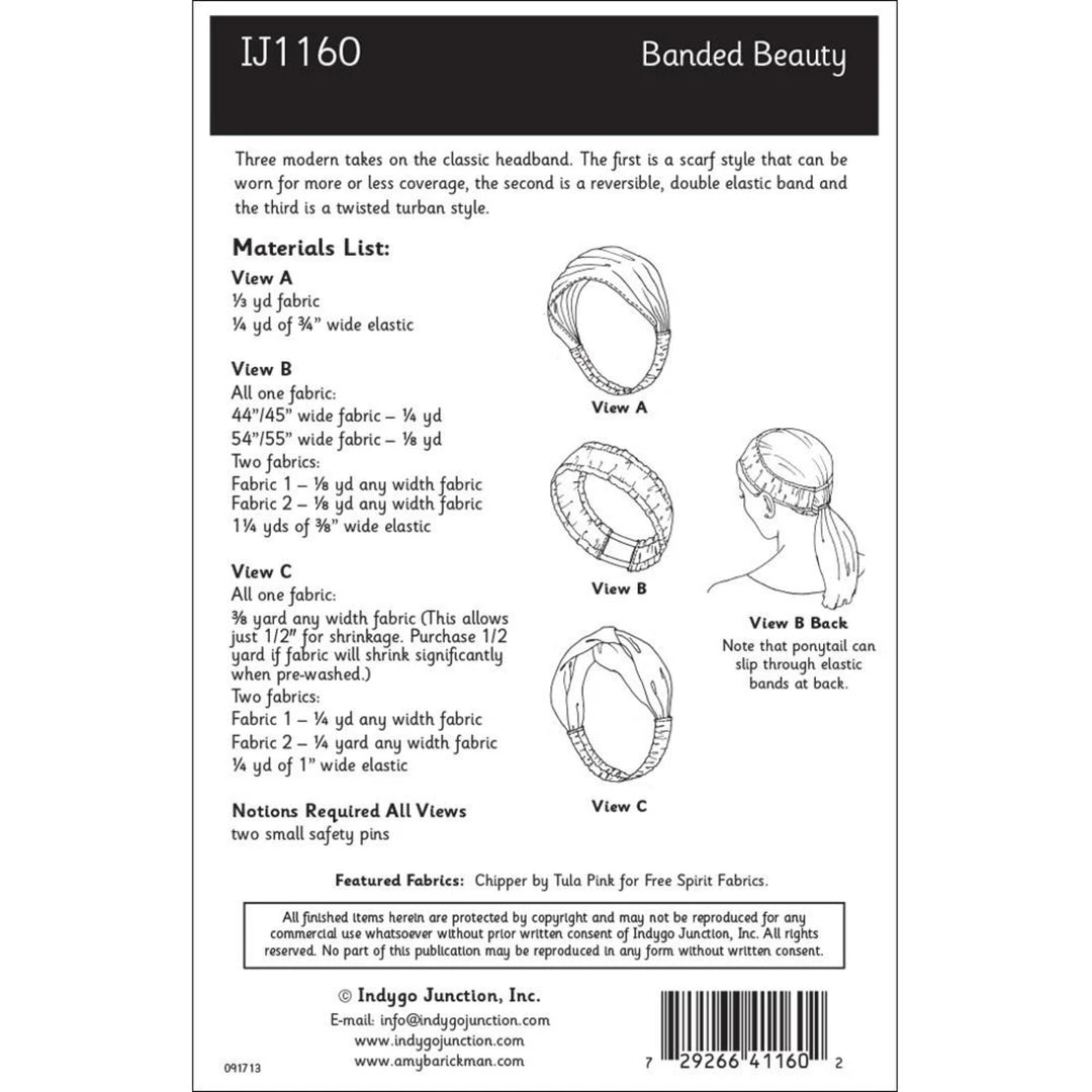 Indygo Junction Purses & Accessories Banded Beauty Headband Trio Pattern, PDF Download 12 Indygo Junction Purses & Accessories Banded Beauty Headband Trio Pattern, PDF Download