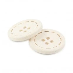 Dritz Recycled Cotton Round Stitch Button, 20mm, 3 Pc Buttons & Cover Buttons