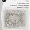 Dritz 1-1/16" Curved Safety Pins, Nickel, 50 Pc Pins & Accessories