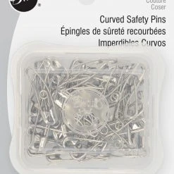 Dritz 1-1/16" Curved Safety Pins, Nickel, 50 Pc Pins & Accessories