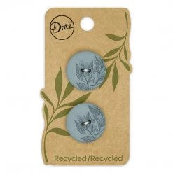 Dritz Buttons & Cover Buttons Recycled Hemp Round Floral Button, 23mm, 2 Pc