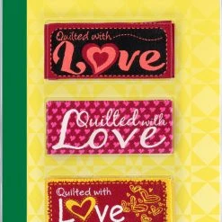 Dritz Sew-on Woven Quilt Labels, Assorted, 9 Pc Lettering & Embellishments