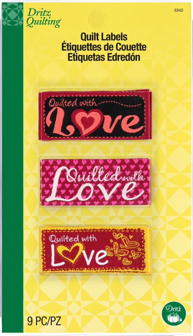 Dritz Sew-on Woven Quilt Labels, Assorted, 9 Pc Lettering & Embellishments 3 Dritz Sew-on Woven Quilt Labels, Assorted, 9 Pc Lettering & Embellishments