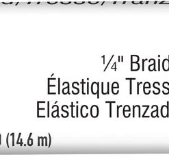 Dritz 1/4" Gray Braided Elastic, 16 Yd
