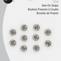 Dritz Sew-On Snaps, 10 Sets, Size 2/0