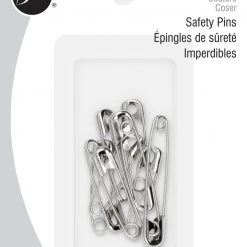 Dritz Safety Pins, Assorted Sizes, Nickel, 10 Pc Pins & Accessories