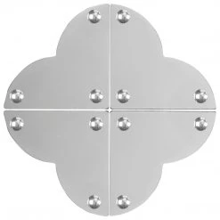 Dritz Smooth Quatrefoil Corners, Large, 4 Pc Campaign Hardware