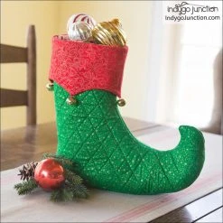 Indygo Junction Elf Loot Boot Pattern Holiday