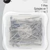 Dritz Pins & Accessories 1-3/4" T-Pins, Nickel, 40 Pc