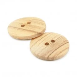 Dritz Sustainable Wood Round Button, 20mm, Beige, 3 Pc Buttons & Cover Buttons