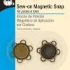 Dritz Magnetic Flower Sew-On Snap, 1 Set, Antique Brass