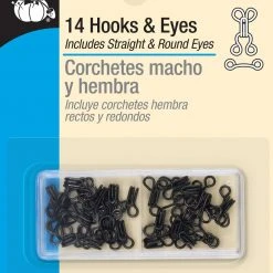 Dritz Hooks & Eyes, 14 Pc, Black