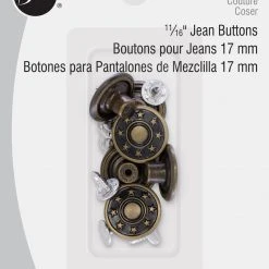 Dritz Jean Buttons, 6 Pc Buttons & Cover Buttons