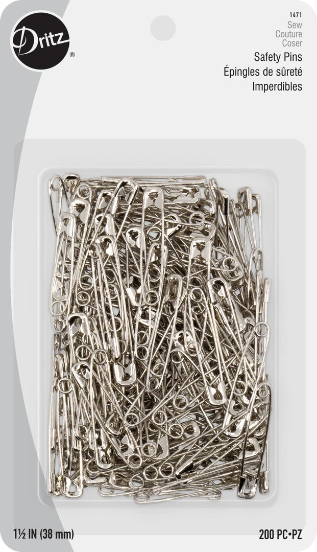Dritz 1-1/2" Safety Pins, Nickel Pins & Accessories 7 Dritz 1-1/2" Safety Pins, Nickel Pins & Accessories