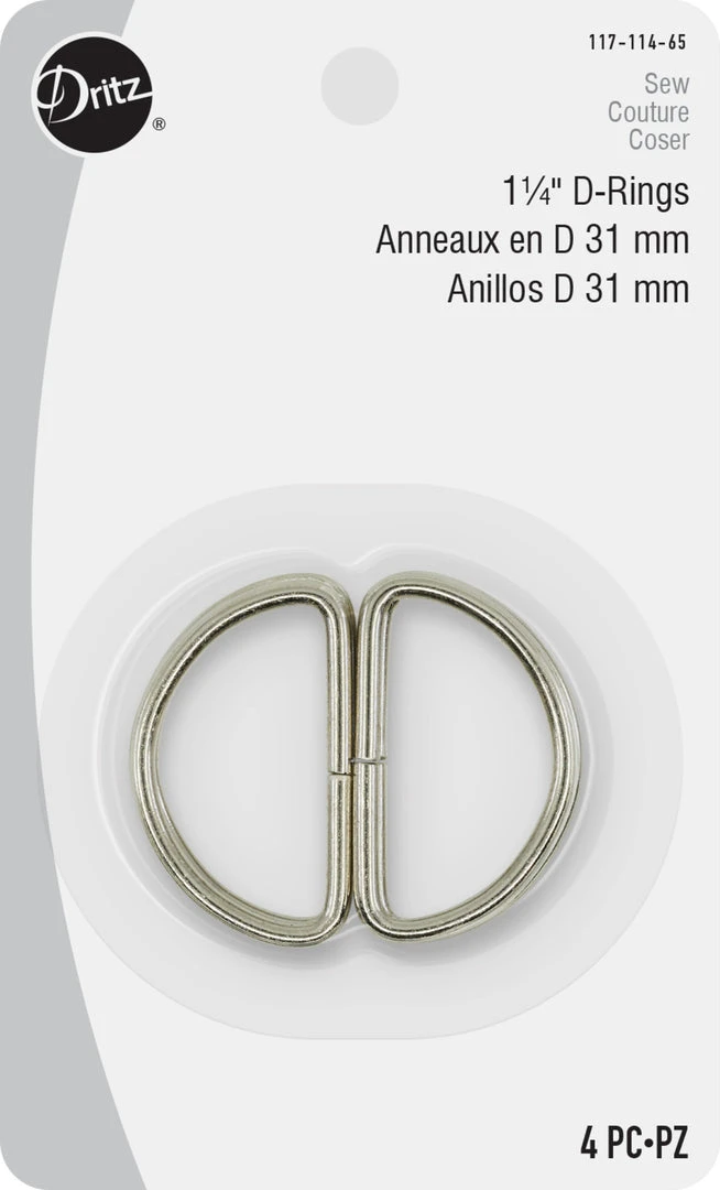 Dritz 1-1/4" D-Rings, 4 Pc 3 Dritz 1-1/4" D-Rings, 4 Pc