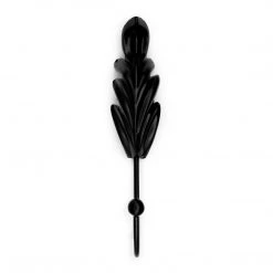 Dritz Outlet Metal Feather Wall Hook, Black