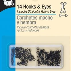 Dritz Hooks & Eyes, 14 Pc, Black