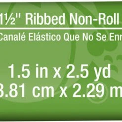 Dritz 1-1/2" Ribbed Non-Roll Elastic, White