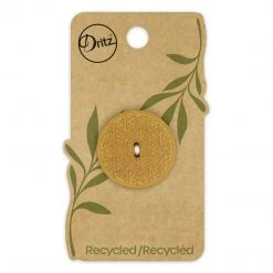 Dritz Recycled Hemp Geometric Round Button, 28mm 32 Dritz Recycled Hemp Geometric Round Button, 28mm