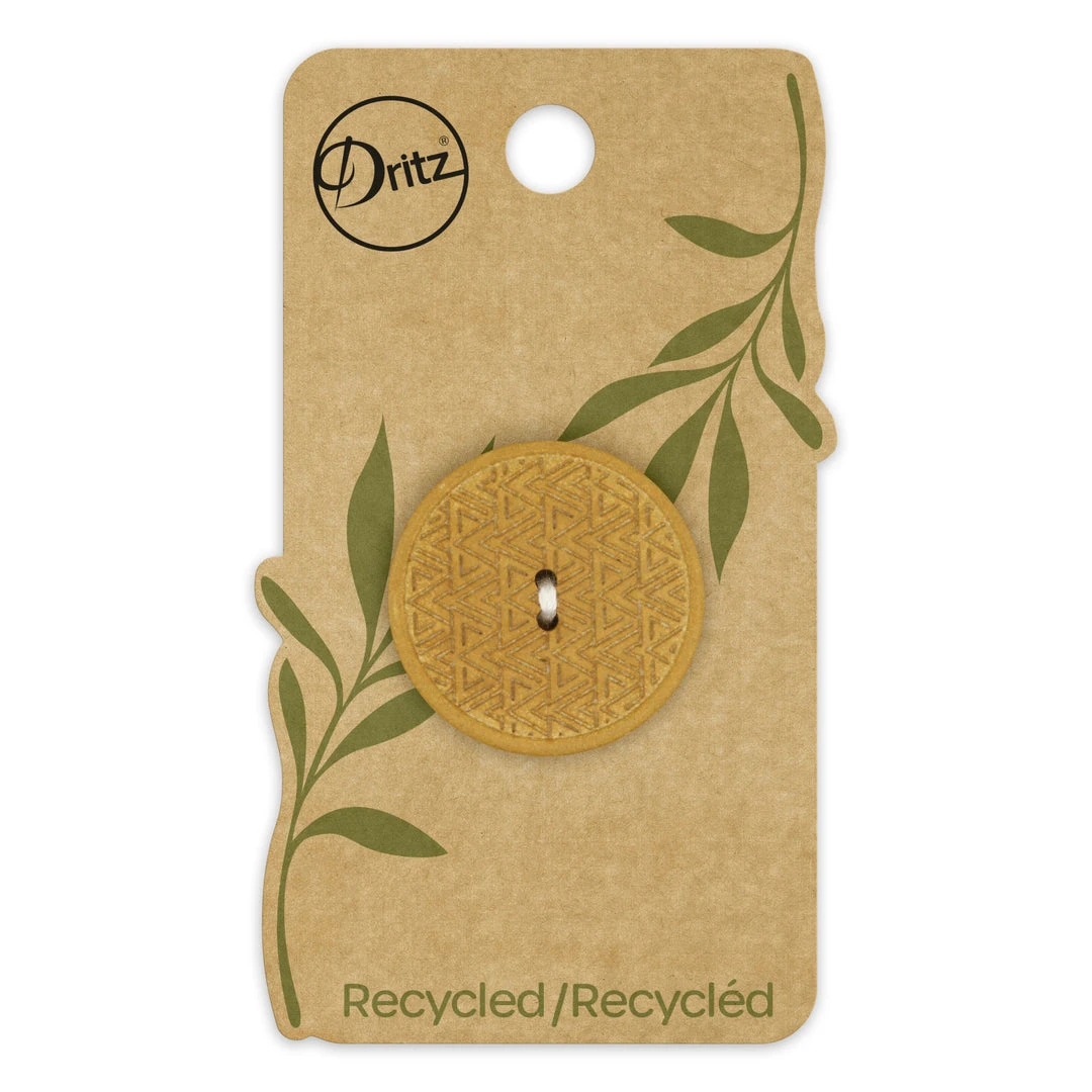 Dritz Recycled Hemp Geometric Round Button, 28mm 9 Dritz Recycled Hemp Geometric Round Button, 28mm