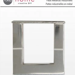 Dritz Industrial Metal Legs, Nickel, 2 Pc Furniture Legs & Feet