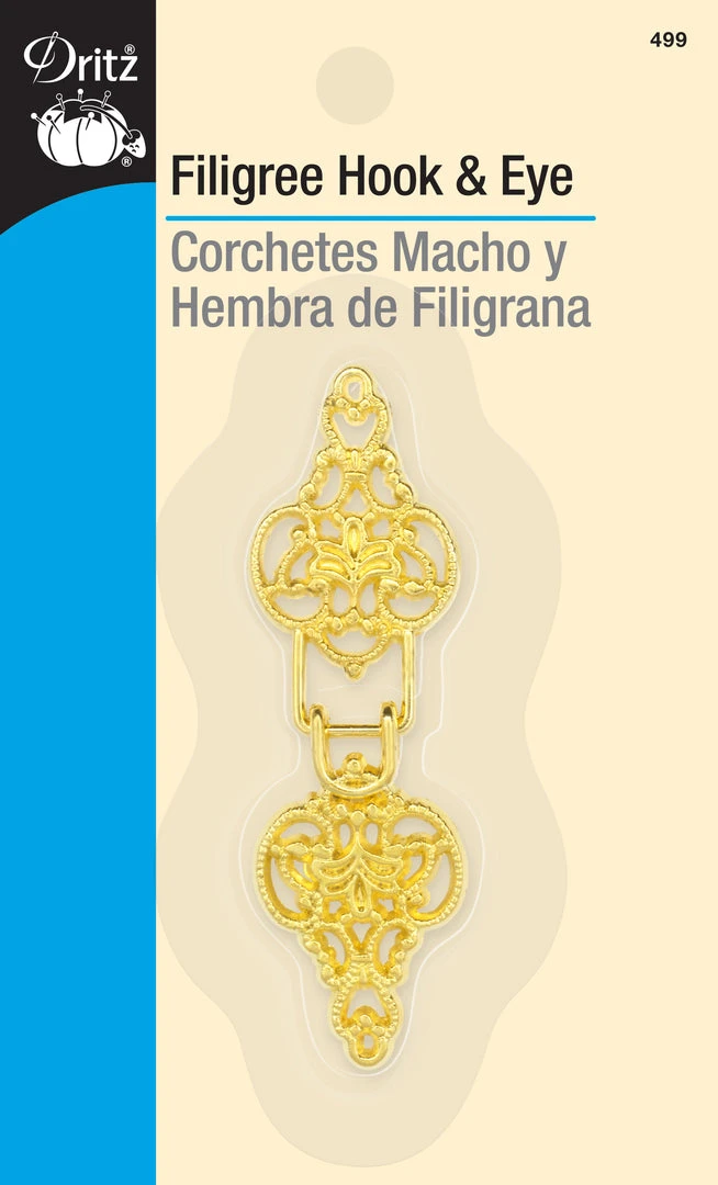 Dritz Filigree Hook & Eye, 1 Pc, Gold Hooks & Eyes 3 Dritz Filigree Hook & Eye, 1 Pc, Gold Hooks & Eyes