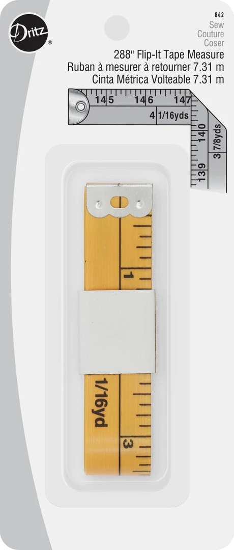 Dritz 288" Flip-It Tape Measure Measuring 3 Dritz 288" Flip-It Tape Measure Measuring