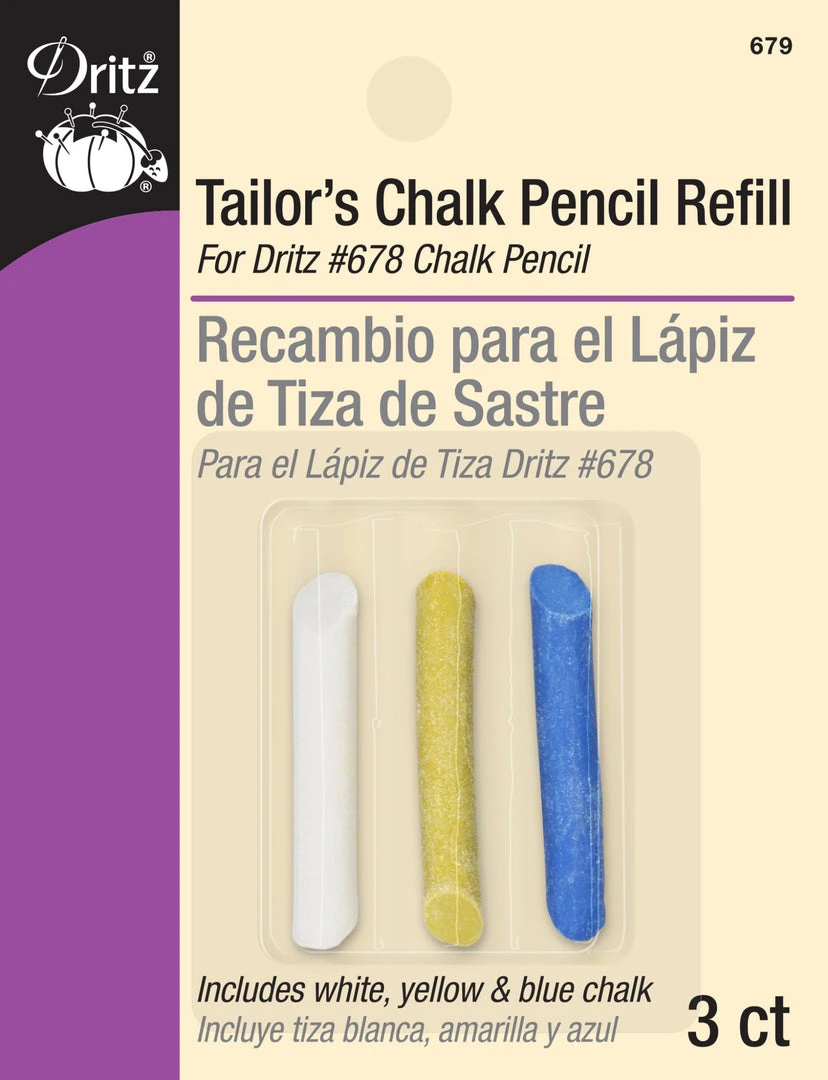 Dritz Marking Tailors Chalk Pencil Refill, Assorted, 3 Pc 3 Dritz Marking Tailors Chalk Pencil Refill, Assorted, 3 Pc