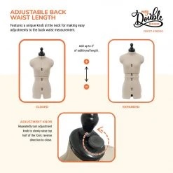 Dritz Dress Forms My Double Designer Adjustable Dress Form