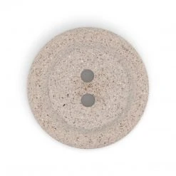Dritz Recycled Macadamia Round Button, 34mm, Beige-Camel