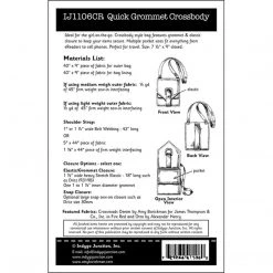 Indygo Junction Quick Grommet Crossbody Purse Pattern, PDF Download